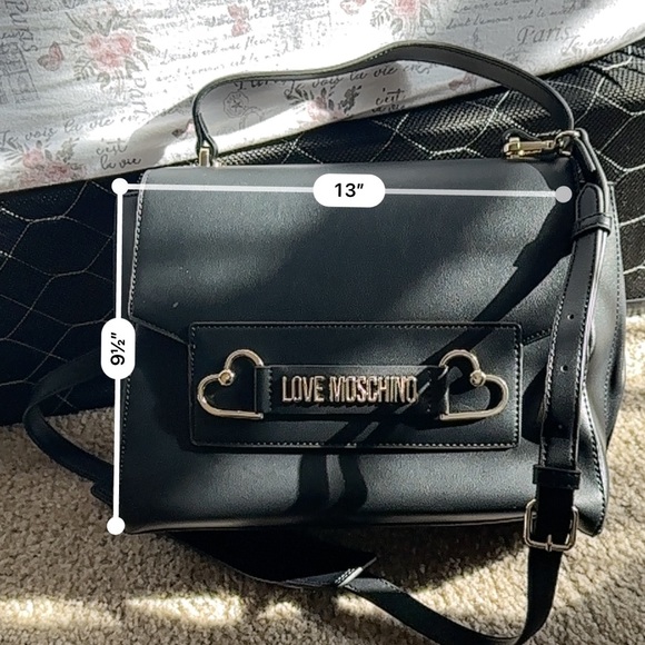 Women’s ladies leather love moschino handbag purse - Picture 6 of 10